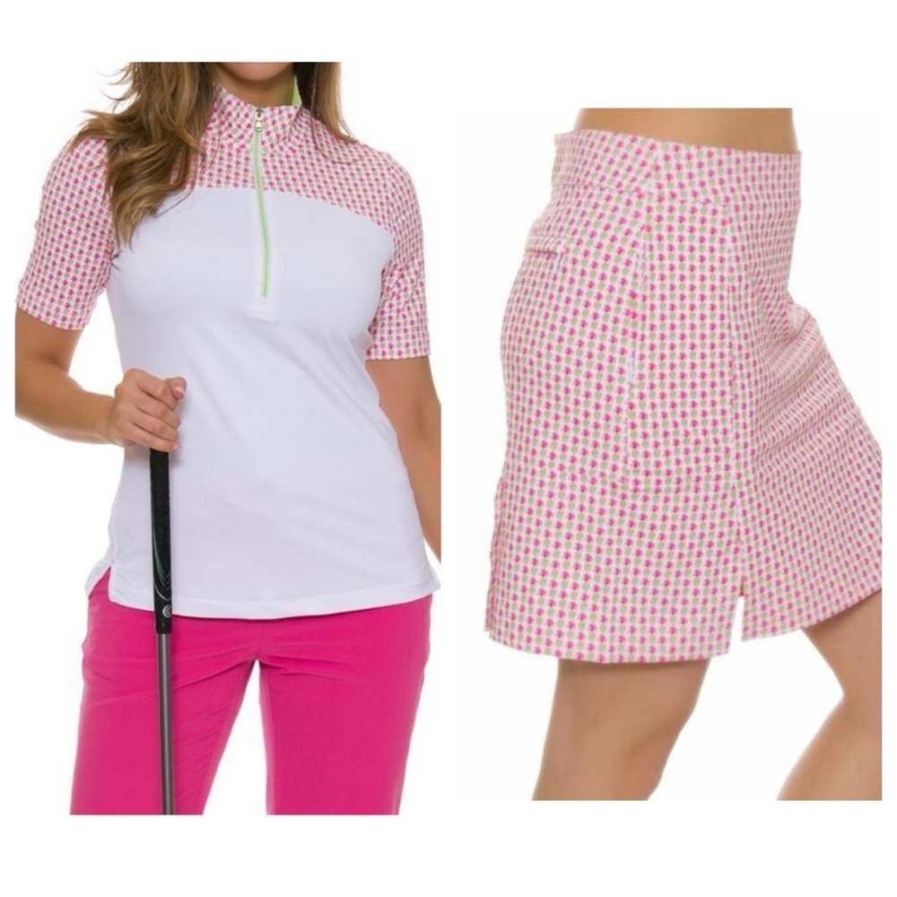 Fairway & Greene Set! Pineapple Polo Skort Skirt 4494